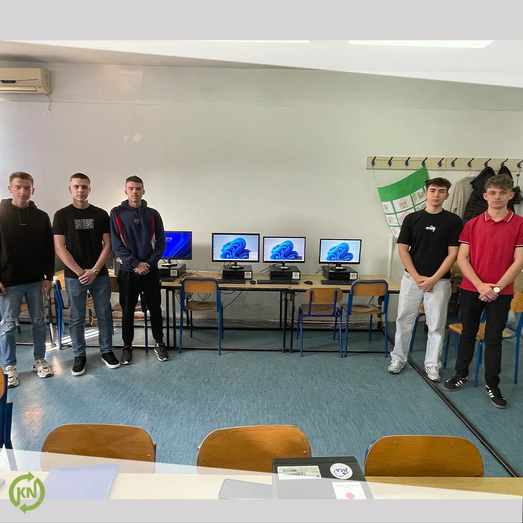 Computers in a classroom at the mixed secondary school in Banovići.